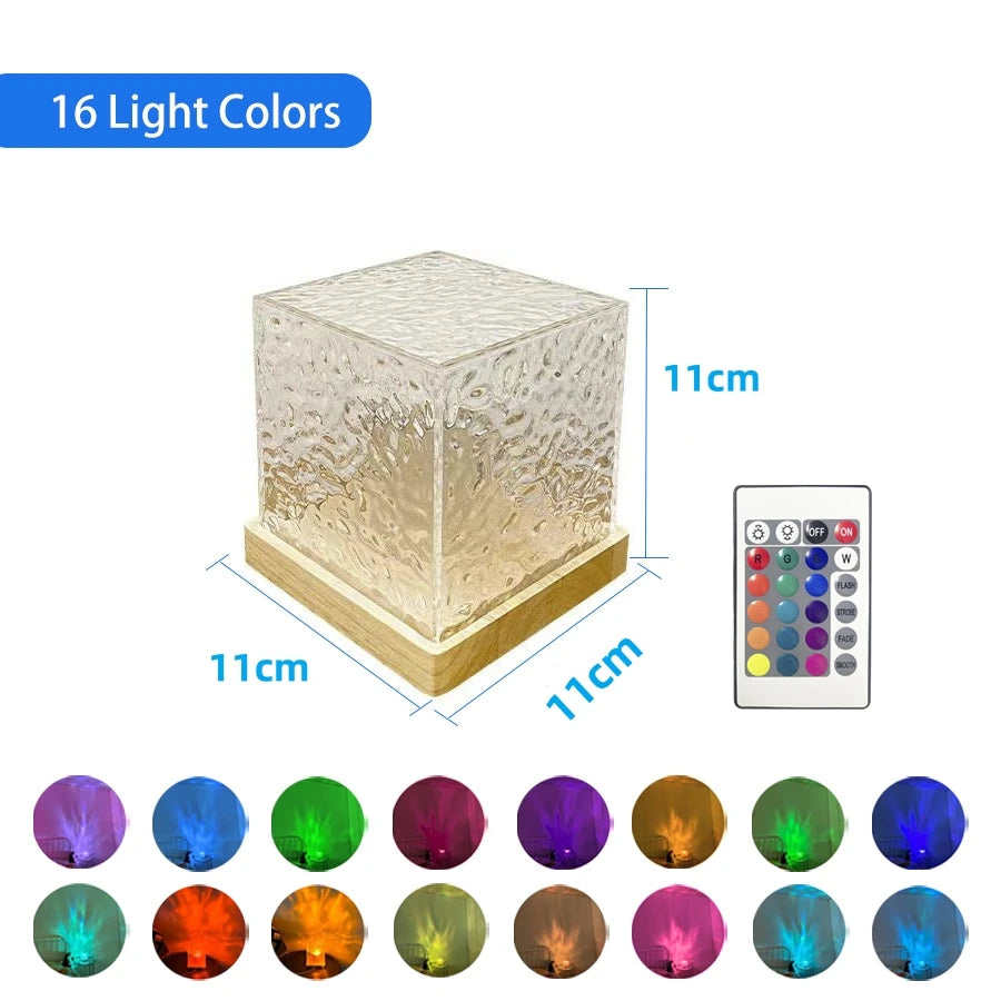 Projector Night Light Crystal Lamp