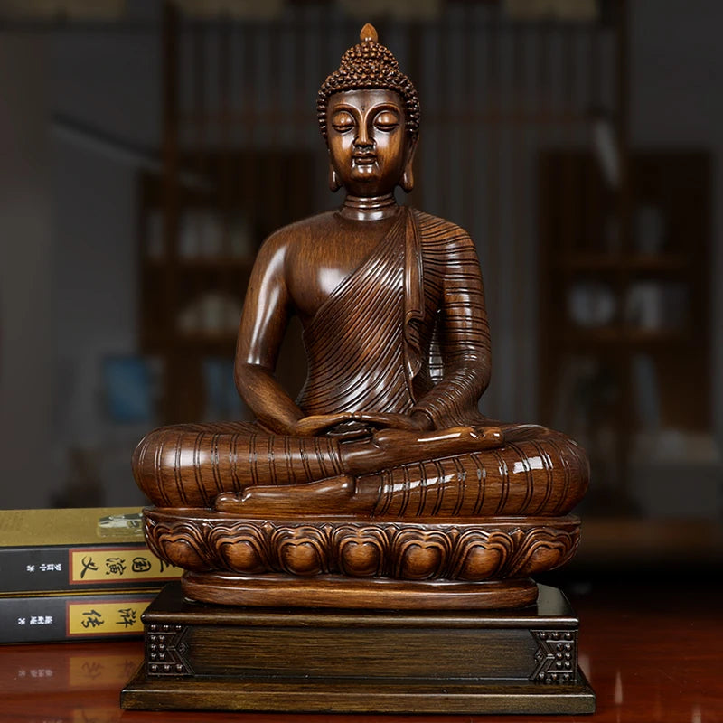 Southeast Asia Thailand Buddha Shakyamuni statue Buddhist resin feng shui statue Home living room,decoration Buddha statue 45cm