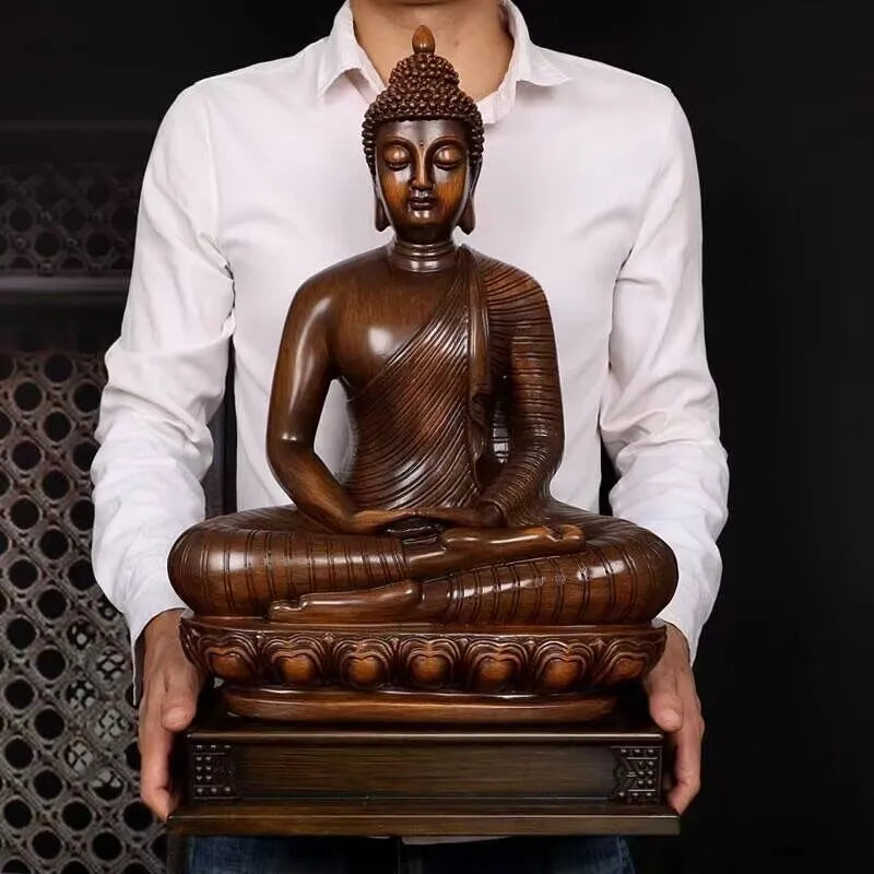 Southeast Asia Thailand Buddha Shakyamuni statue Buddhist resin feng shui statue Home living room,decoration Buddha statue 45cm