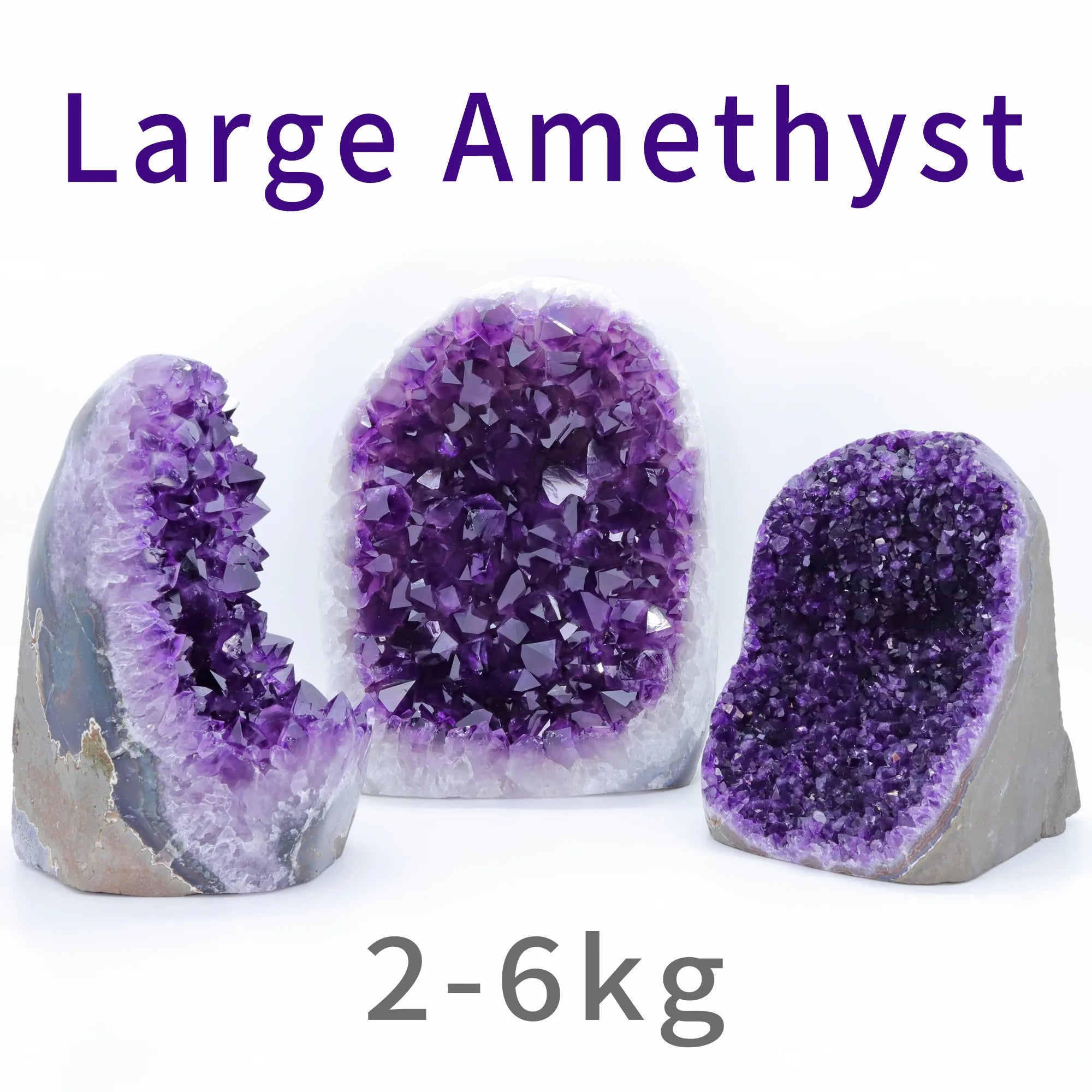 Large Big 2-6Kg Natural Amethyst  Geode Crystal Quartz Cluster Dream Specimen Energy Healing Thunder Egg Wholesale