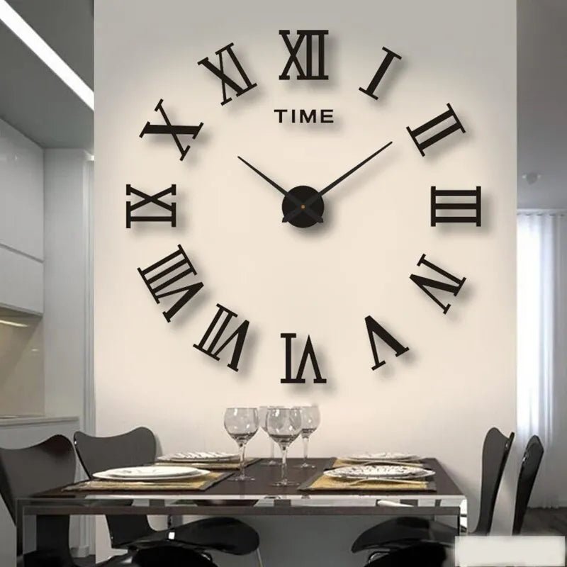 3D Acrylic Digital Wall Clock Roman Numerals - DECO KINGDOM