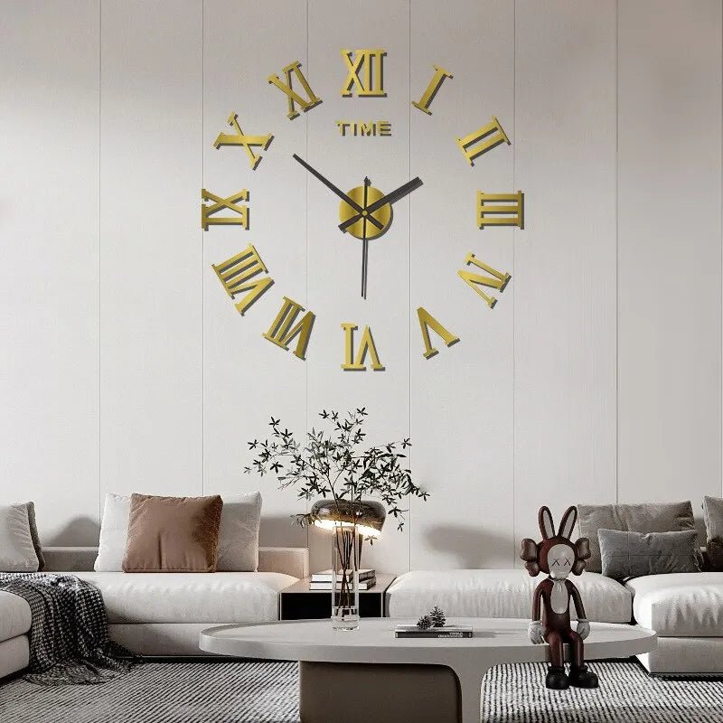 3D Acrylic Digital Wall Clock Roman Numerals - DECO KINGDOM