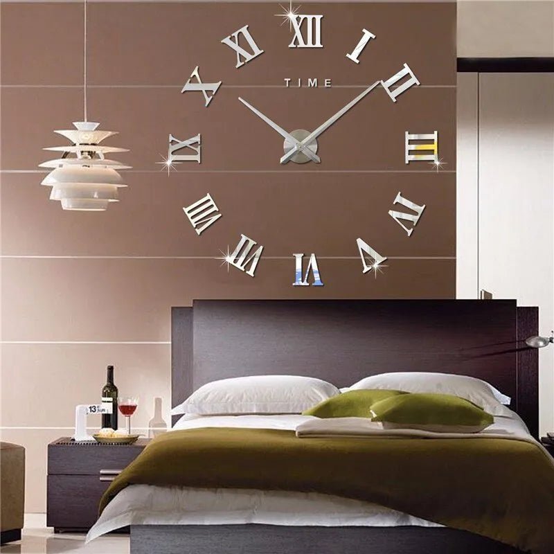 3D Acrylic Digital Wall Clock Roman Numerals - DECO KINGDOM