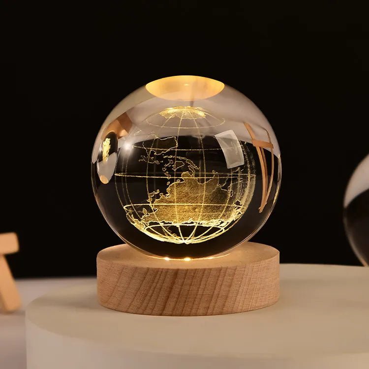 3D Crystal ball Laser Engraved Decoration Night Light - DECO KINGDOMCrystal Ball