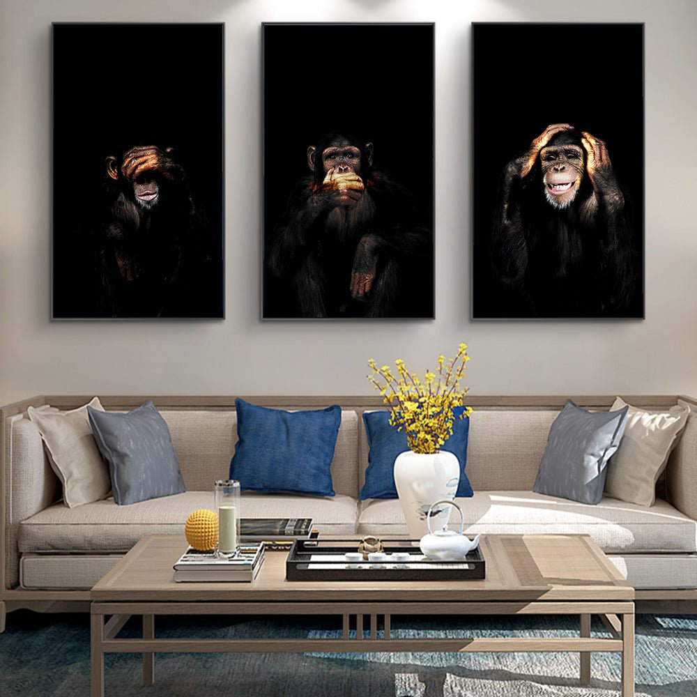 Abstract Monkey Wall Art Canvas - DECO KINGDOMwall art