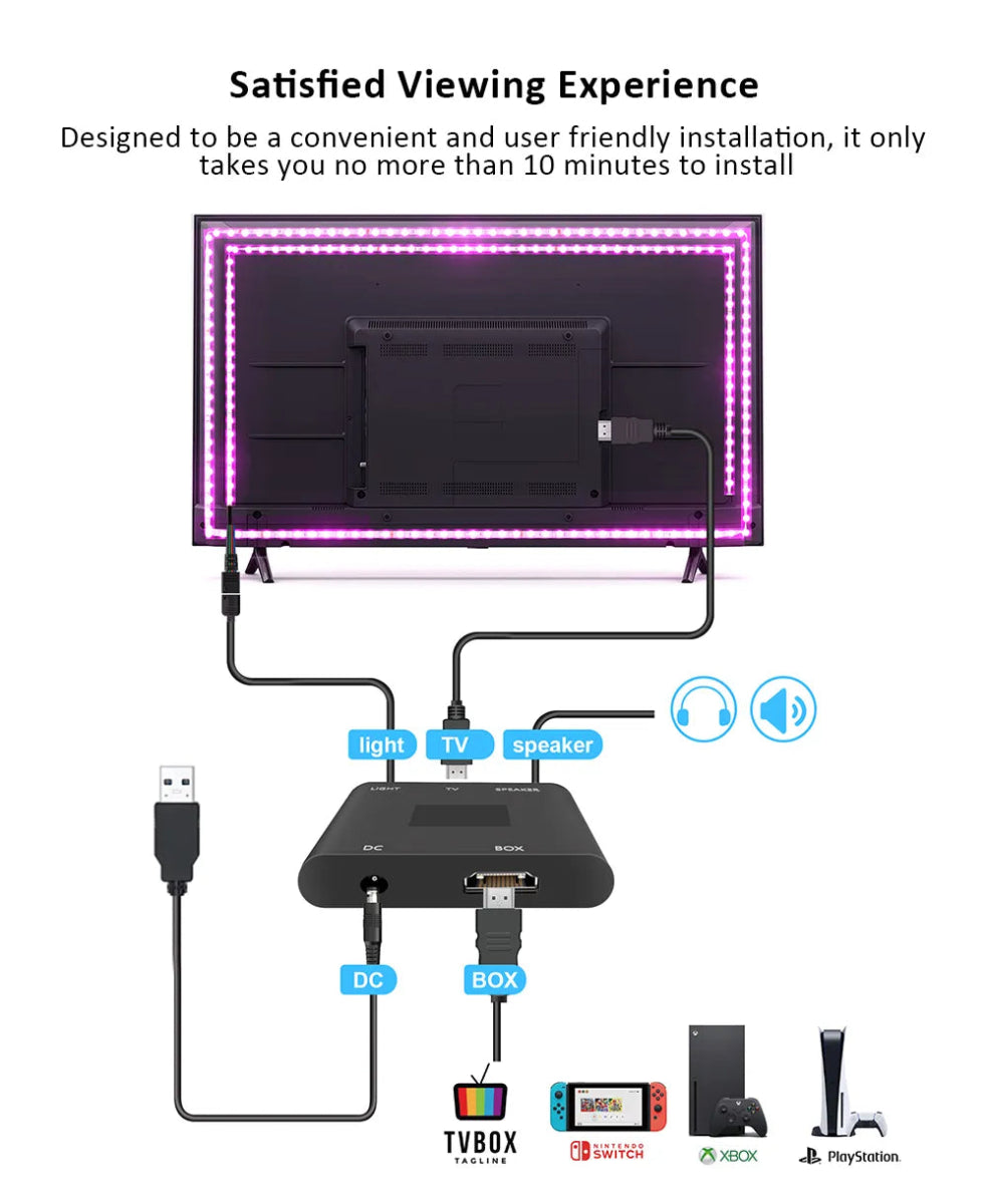 Ambient Led Strip Lights TV - DECO KINGDOM